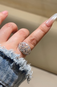 Designer 18K Gold Luxury Full‑Pavé Lab‑Grown Fancy Pink Diamond Ring High Jewelry Bridal Engagement Ring